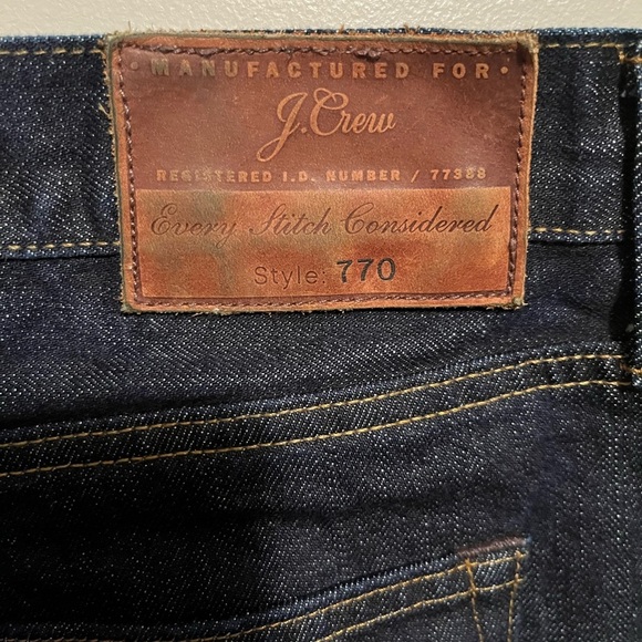 J. Crew Men's 770 Denim Jeans 36x34 Dark Wash - Picture 12 of 16